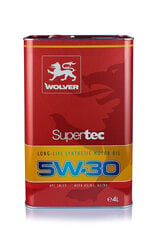 Wolver SuperTec sünteetiline mootoriõli. 5W-30, 4L hind ja info | Mootoriõlid | hansapost.ee