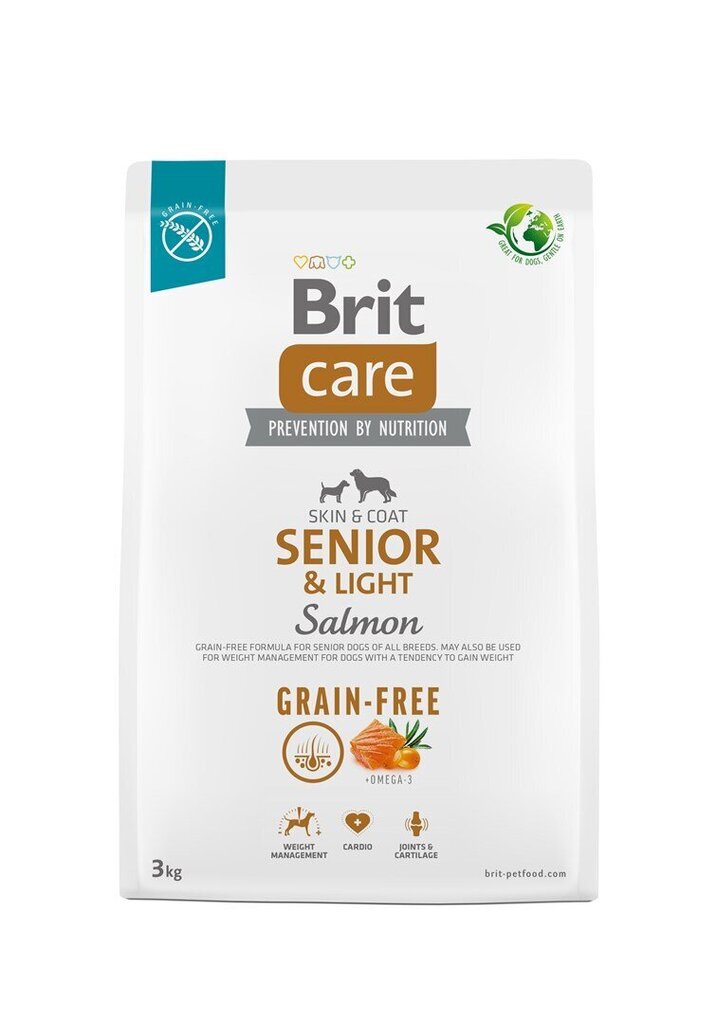 Brit Care Grain-free Kuivtoit igat tõugu vanematele koertele, 3 kg hind ja info | Koerte kuivtoit ja krõbinad | hansapost.ee