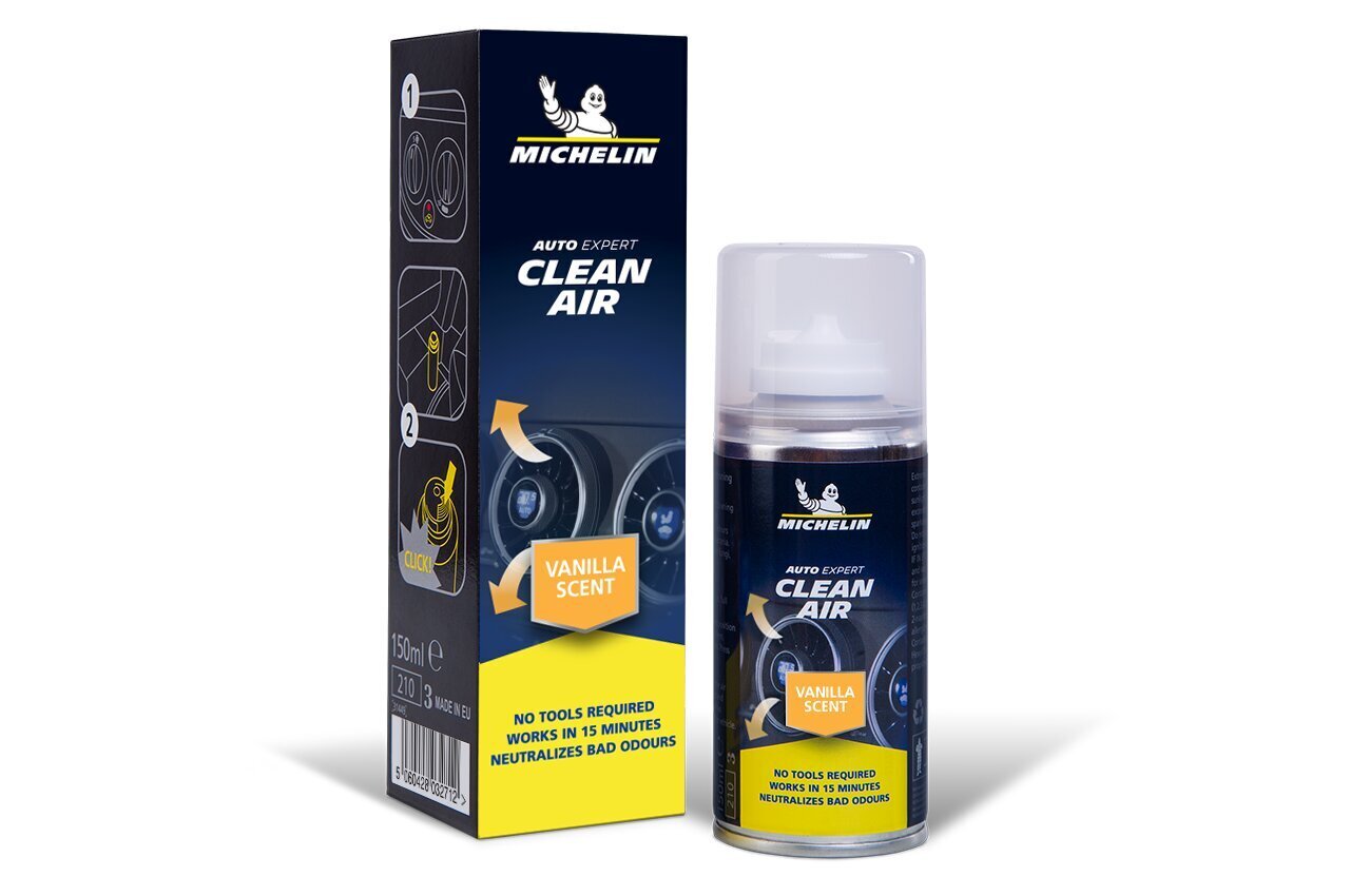 Auto õhukonditsioneeri puhastusvahend Michelin Vanilla scent, 150ml цена и информация | Autokeemia | hansapost.ee