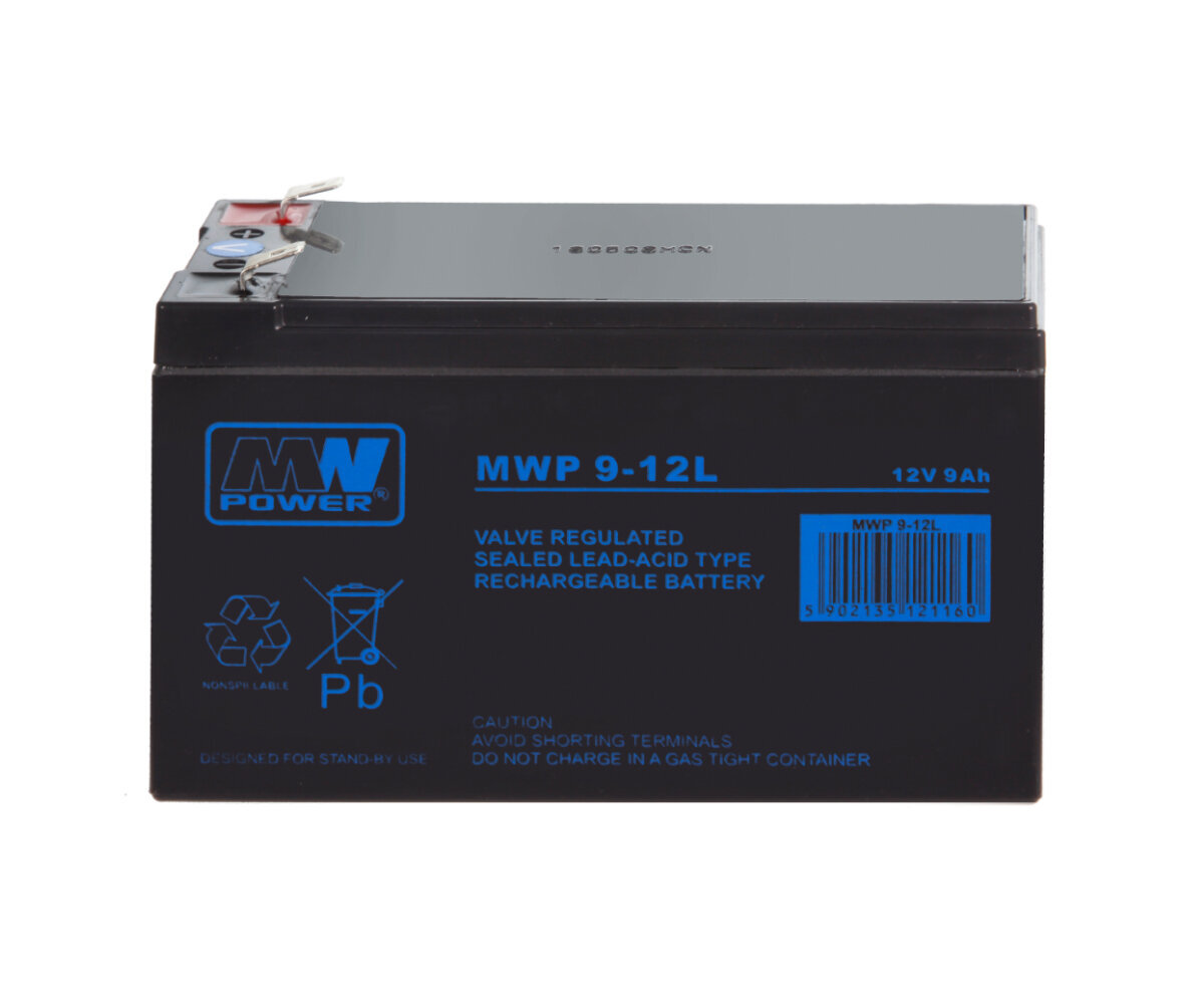 MWPower aku MWP 12V 9Ah F2 (250) AGM, 12 aastat hind ja info | Patareid | hansapost.ee