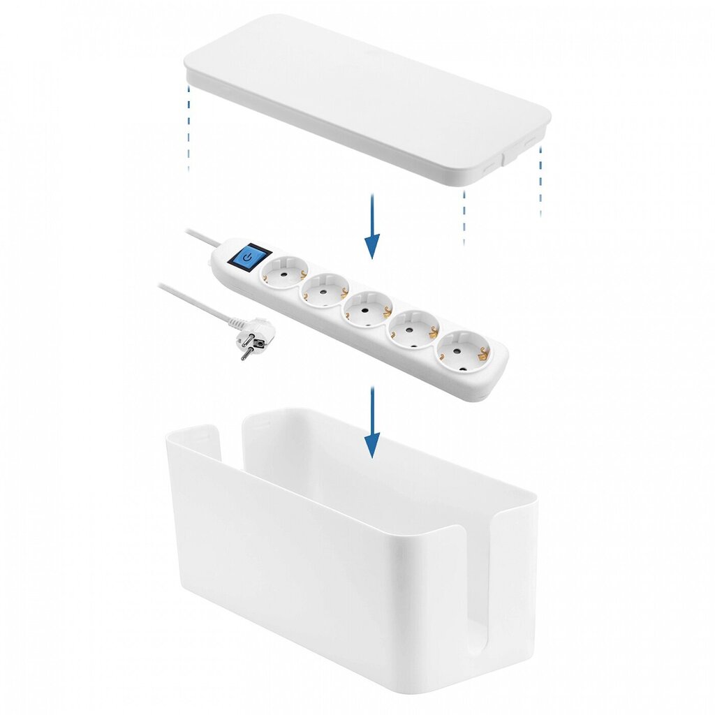 Pikendusjuhe paigalduskarbiga Electraline 300170, 5 pistikupesa, 1,5 m цена и информация | Pikendusjuhtmed | hansapost.ee