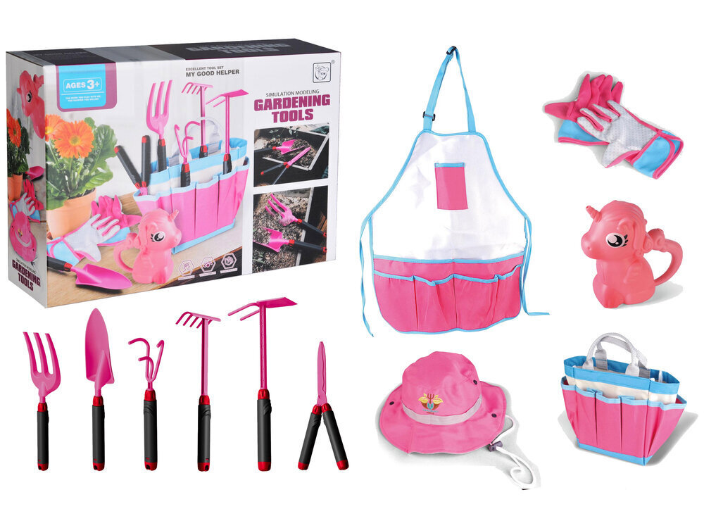 Laste aiakomplekt Gardening Tools, roosa hind ja info | Ranna- ja õuemänguasjad | hansapost.ee