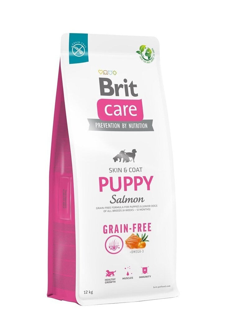 Brit Care teraviljavaba, kõiki tõugu kutsikatele ja noortele koertele koos lõhe ja kartuliga, 12 kg hind ja info | Koerte kuivtoit ja krõbinad | hansapost.ee