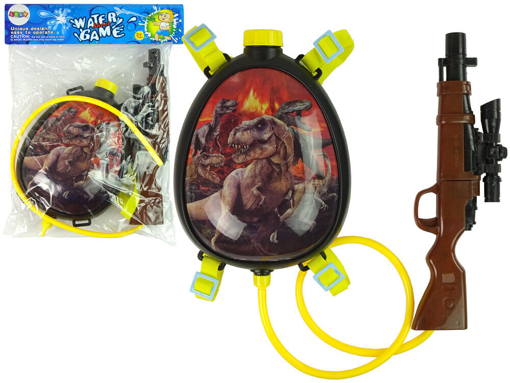 Mänguveepüstol koos seljakoti ja dinosaurustega LeanToys цена и информация | Ranna- ja õuemänguasjad | hansapost.ee