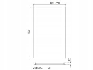 Kerra Zoom SC 90 душевая стенка цена и информация | Душевые двери и стены | hansapost.ee