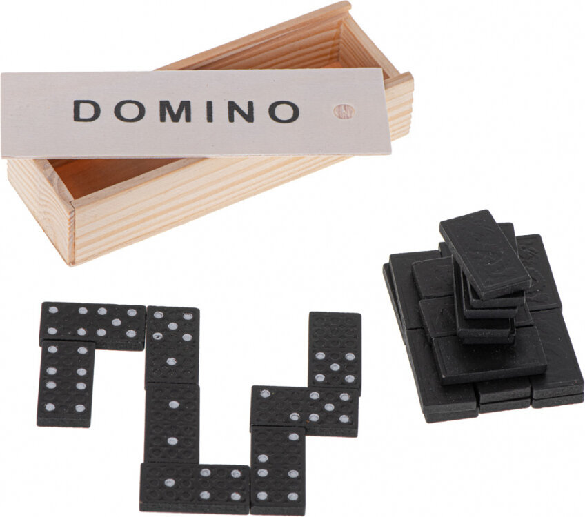 Dominoes wooden blocks family game + box цена и информация | Lauamängud ja mõistatused perele | hansapost.ee