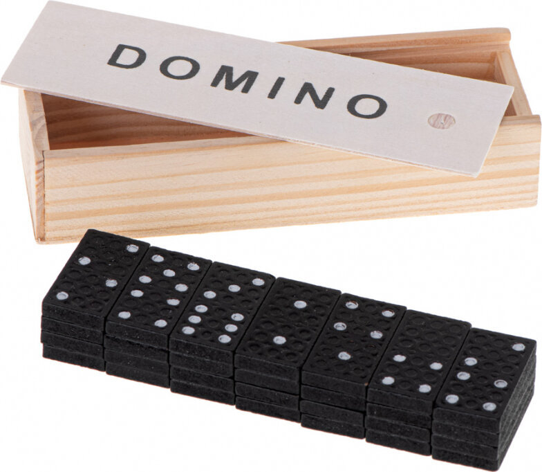 Dominoes wooden blocks family game + box цена и информация | Lauamängud ja mõistatused perele | hansapost.ee