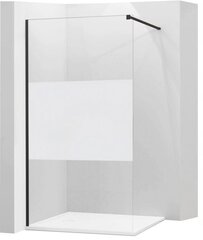 Стенка для душа Mexen Kioto, black/полуматовое стекло 70,80,90,100,110,120x200 см цена и информация | Душевые двери и стены | hansapost.ee