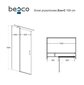 Dušiuks Besco Exo-C Black, 100,110,120 x 190 cm hind ja info | Dušiseinad ja dušiuksed | hansapost.ee