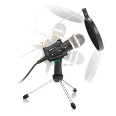 Игровой микрофон Varr, с фильтром и адаптером на подставке, черный цена и информация | Микрофоны | hansapost.ee