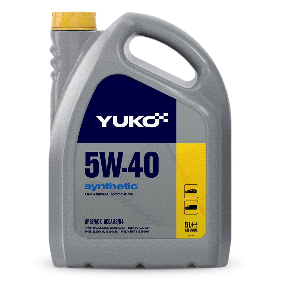 Yuko Synthetic sünteetiline mootoriõli, 5W-40, 5L цена и информация | Mootoriõlid | hansapost.ee