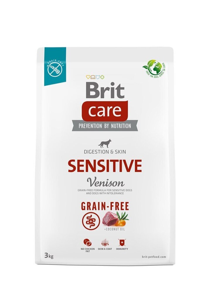 Brit Care teraviljavaba koos hirvelihaga 3 kg hind ja info | Koerte kuivtoit ja krõbinad | hansapost.ee