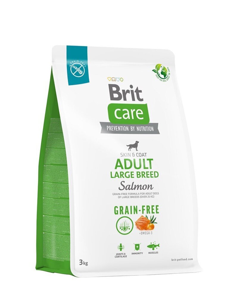 Brit Care sööt suurt tõugu täiskasvanud koertele üle 25 kg teraviljavaba lõhe ja kartuliga, 3 kg hind ja info | Koerte kuivtoit ja krõbinad | hansapost.ee