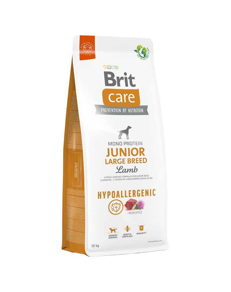 Brit Care Hypoallergenic Junior Large Breed Lamb koeratoit 12kg price and information | Koerte kuivtoit ja krõbinad | hansapost.ee