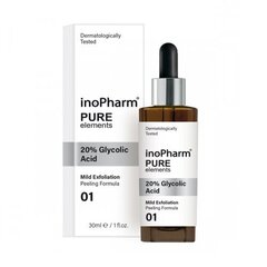 Näokoorija 20% glükoolhappega Inopharm Pure, 30ml hind ja info | Näopuhastusvahendid | hansapost.ee