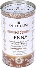 Juuksevärv Orientana Bio Henna Caramel Brown, 100 g hind ja info | Juuksevärvid | hansapost.ee