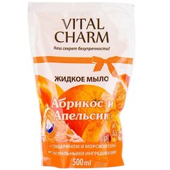 "VITAL CHARM" Жидкое мыло "Абрикос и Апельсин" цена и информация | Мыло | hansapost.ee