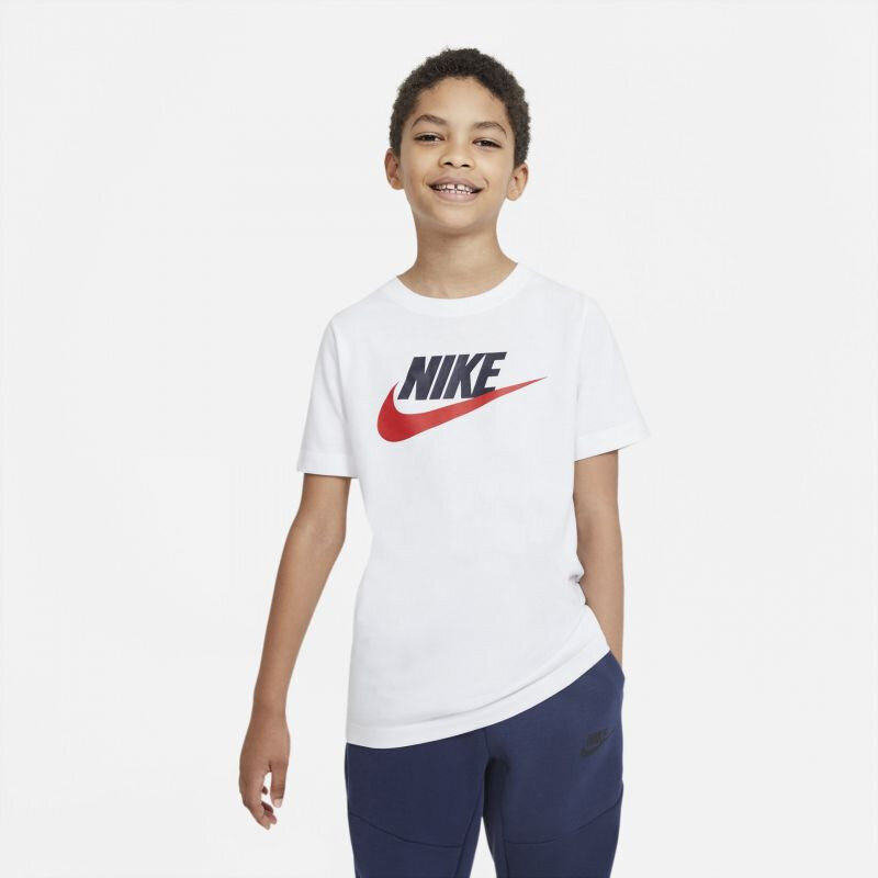 Nike laste T-särk AR5252*107, valge/punane hind ja info | Särgid poistele | hansapost.ee