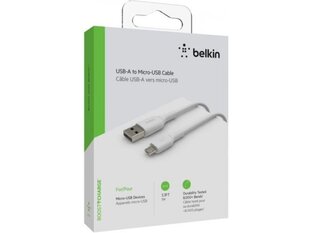 Belkin CAB005bt1MWH, Micro-USB/USB-A, 1m hind ja info | Mobiiltelefonide kaablid | hansapost.ee
