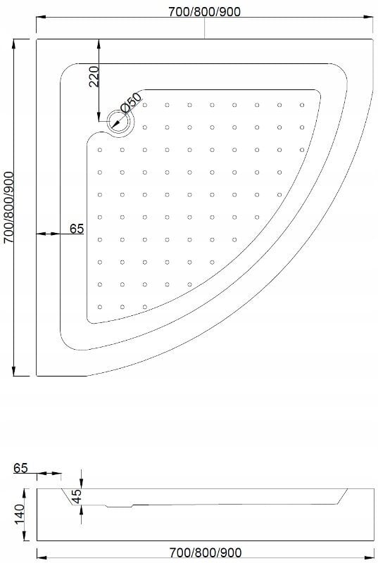 Poolringikujuline dušikabiin Mexen Rio koos aluse ja sifooniga, 70x70,80x80,90x90cm, must цена и информация | Dušikabiinid | hansapost.ee