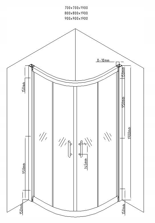 Poolringikujuline dušikabiin Mexen Rio F koos aluse ja sifooniga, 70x70,80x80,90x90cm, must/läbipaistev+must цена и информация | Dušikabiinid | hansapost.ee