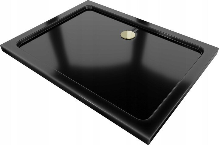 Dušikabiin Mexen Lima koos aluse ja sifooniga, Gold+Black/Gold, 100x80,90 cm hind ja info | Dušikabiinid | hansapost.ee