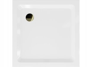 Kandiline dušialus Mexen Flat Slim sifooniga, White+Gold, 70x70, 80x80, 90x90, 100x100 cm цена и информация | Полочки для душа | hansapost.ee
