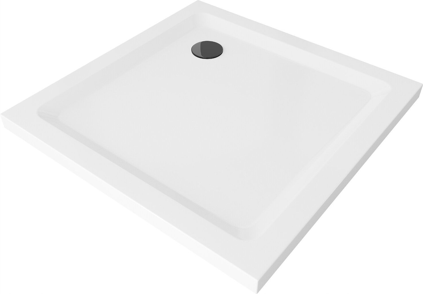 Kandiline dušialus Mexen Flat Slim koos sifooniga, White+Black, 70x70, 80x80, 90x90, 100x100 cm hind ja info | Dušialused | hansapost.ee