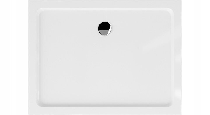 Ristkülikukujuline dušialus Mexen Flat Slim koos sifooniga, White+Chrome, 100x70,80,90 cm цена и информация | Dušialused | hansapost.ee