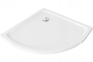 Poolringikujuline dušialus Mexen Flat Slim sifooniga, White+Chrome, 70x70, 80x80, 90x90 cm hind ja info | Dušialused | hansapost.ee
