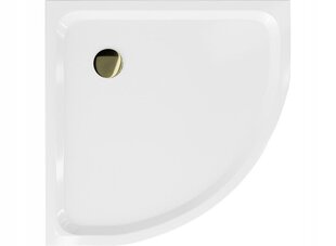 Poolringikujuline dušialus Mexen Flat Slim sifooniga, White+Gold, 70x70,80x80,90x90,100x100 cm hind ja info | Dušialused | hansapost.ee