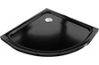 Poolringikujuline dušialus Mexen Flat Slim sifooniga, Black+Chrome, 70x70, 80x80, 90x90 cm цена и информация | Dušialused | hansapost.ee