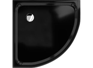 Poolringikujuline dušialus Mexen Flat Slim sifooniga, Black+Chrome, 70x70, 80x80, 90x90 cm hind ja info | Dušialused | hansapost.ee