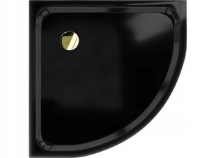 Poolringikujuline dušialus Mexen Flat Slim sifooniga, Black+Gold, 70x70,80x80,90x90,100x100 cm hind ja info | Dušialused | hansapost.ee