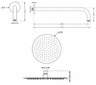 Peidetud duši- ja vannikomplekt termostaadiga Mexen Kai 7in1, 25 cm, Rose Gold цена и информация | Dušikomplektid ja süsteemid | hansapost.ee