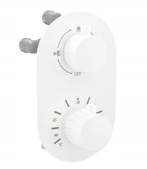 Peidetud duši- ja vannikomplekt termostaadiga Mexen Kai 7in1, 25 cm, White цена и информация | Душевые комплекты и панели | hansapost.ee