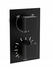 Peidetud dušikomplekt termostaadiga Mexen Cube 6in1, 30x30 cm, Black цена и информация | Душевые комплекты и панели | hansapost.ee