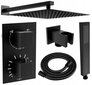 Peidetud dušikomplekt termostaadiga Mexen Cube 6in1, 30x30 cm, Black цена и информация | Dušikomplektid ja süsteemid | hansapost.ee