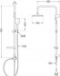 Dušisüsteem termostaatsegistiga Mexen Sven Cube 2, Black hind ja info | Dušikomplektid ja süsteemid | hansapost.ee