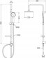 Termostaatsegistiga vanni-dušisüsteem Mexen Carl Cube 2, Black hind ja info | Dušikomplektid ja süsteemid | hansapost.ee
