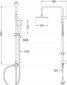Termostaatsegistiga vanni-dušisüsteem Mexen Tord Kai 2, Black hind ja info | Dušikomplektid ja süsteemid | hansapost.ee