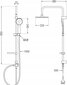 Vanni-dušisüsteem termostaatsegistiga Mexen Carl Cube, Black hind ja info | Dušikomplektid ja süsteemid | hansapost.ee