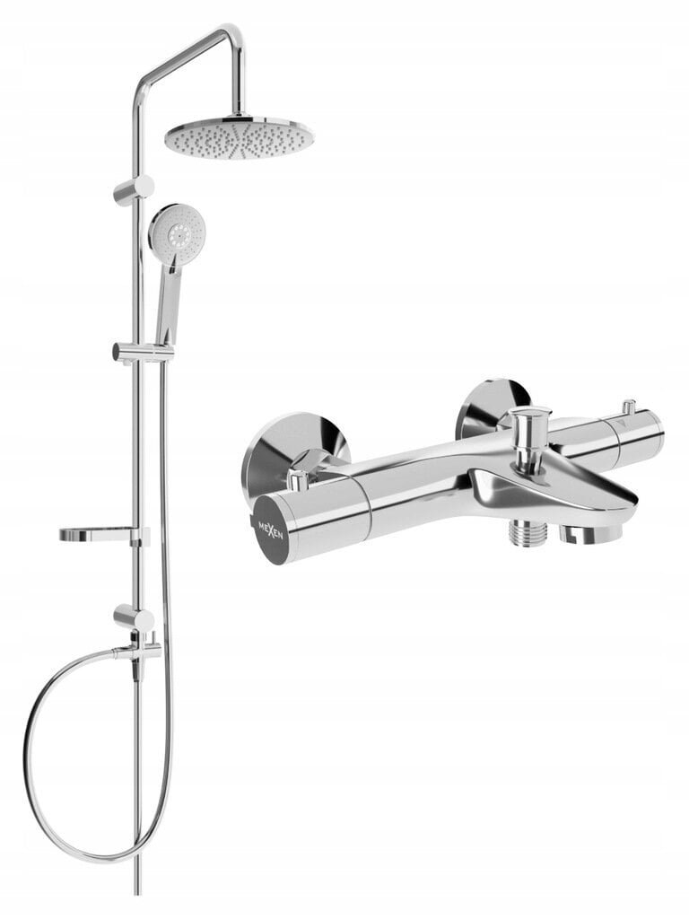 Termostaatsegistiga vanni-dušisüsteem Mexen Carl Nox, Chrome hind ja info | Dušikomplektid ja süsteemid | hansapost.ee