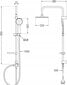 Vanni-dušisüsteem termostaatsegistiga Mexen Carl Kai, Black цена и информация | Dušikomplektid ja süsteemid | hansapost.ee