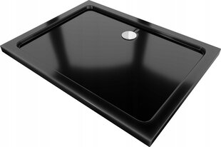 Ristkülikukujuline dušialus Mexen Flat Slim sifooniga, Black+Chrome, 100x80,90 cm hind ja info | Dušialused | hansapost.ee