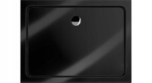 Ristkülikukujuline dušialus Mexen Flat Slim sifooniga, Black+Chrome, 100x80,90 cm цена и информация | Стойки для душа | hansapost.ee