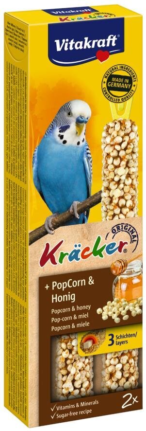 Vitacraft maius papagoidele Kracker Popcorn, 2 tk цена и информация | Toit lindudele | hansapost.ee