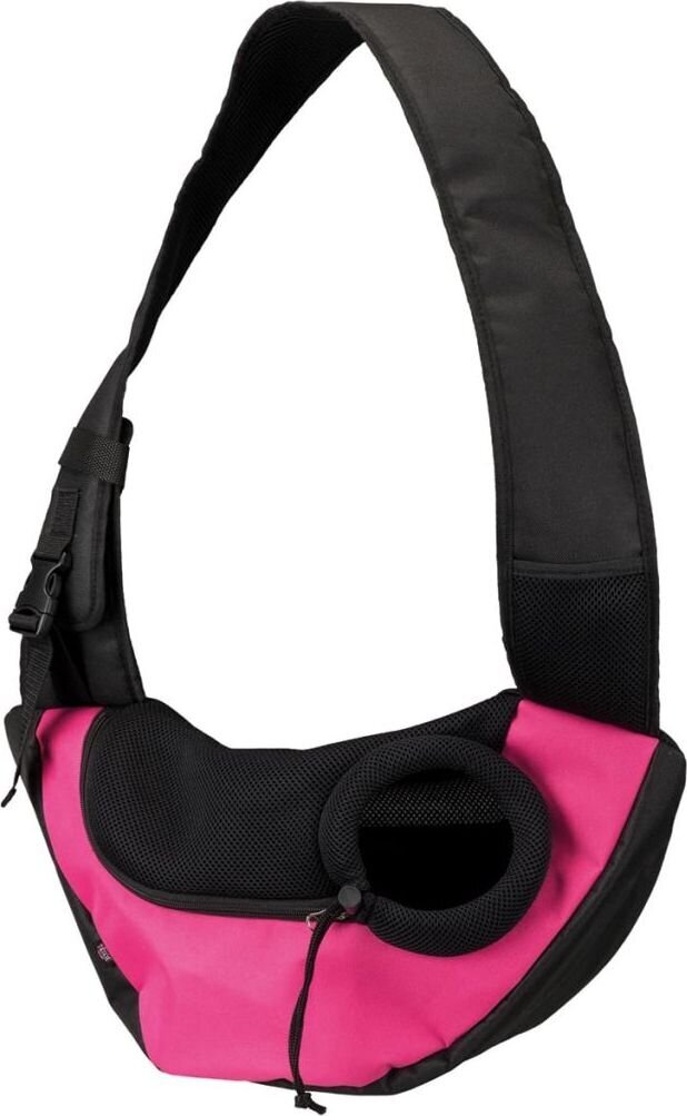 Trixie Sling kott, 50x25x18 cm, roosa-must hind ja info | Transpordipuurid, -kotid ja aedikud | hansapost.ee