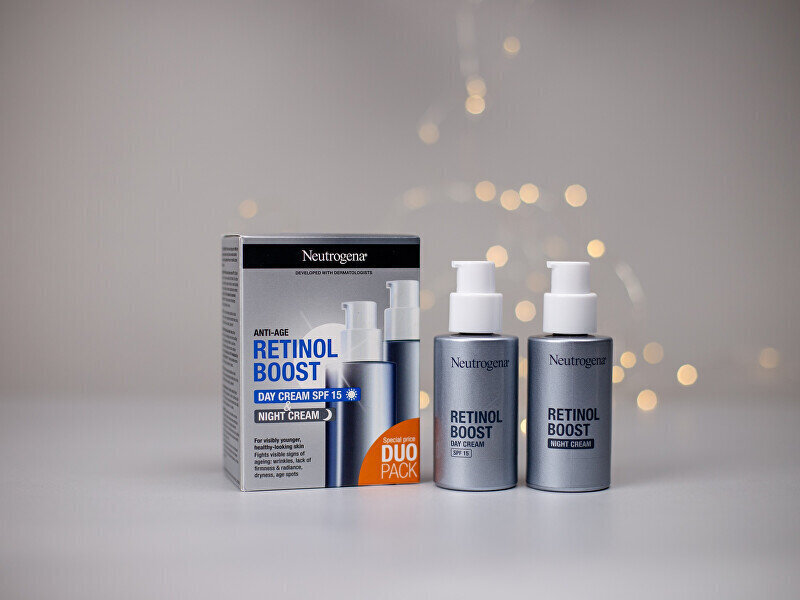 Kosmeetikakomplekt Neutrogena Retinol Boost: päevakreem SPF 15 50 ml + öökreem koos retinooliga 50 ml hind ja info | Näokreemid | hansapost.ee