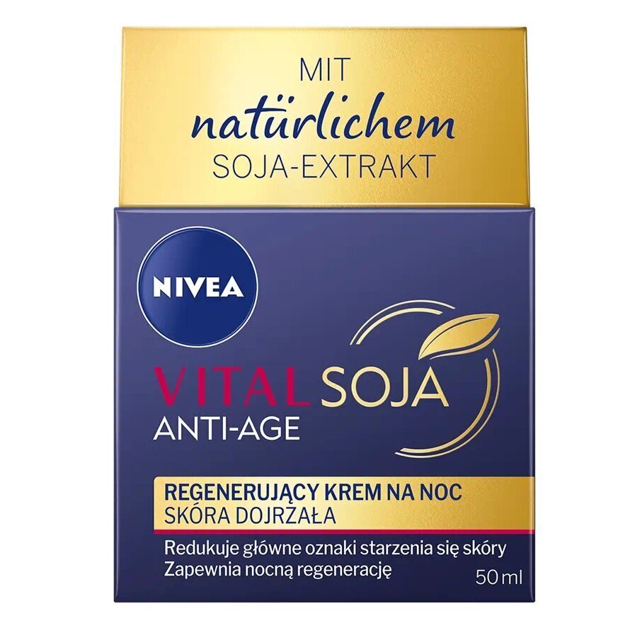 Pinguldav öökreem Nivea Vital Soy Anti-Age Firming Night Cream, 50 ml цена и информация | Näokreemid | hansapost.ee